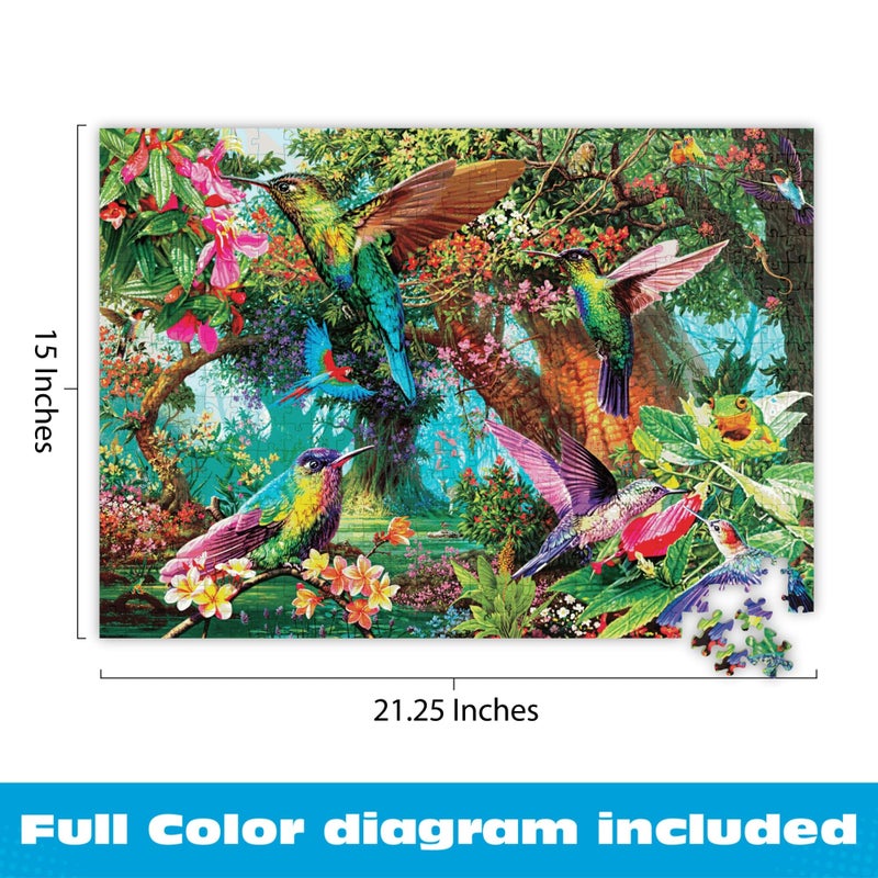 Buffalo Games - Hummingbird Garden - Steve Read - 500 Piece Jigsaw Puzzle for Adults - Vibrant Nature Puzzle Perfect for Game Nights - Finished Size 21.25 x 15.00 - Bonus Poster Included - Image 3